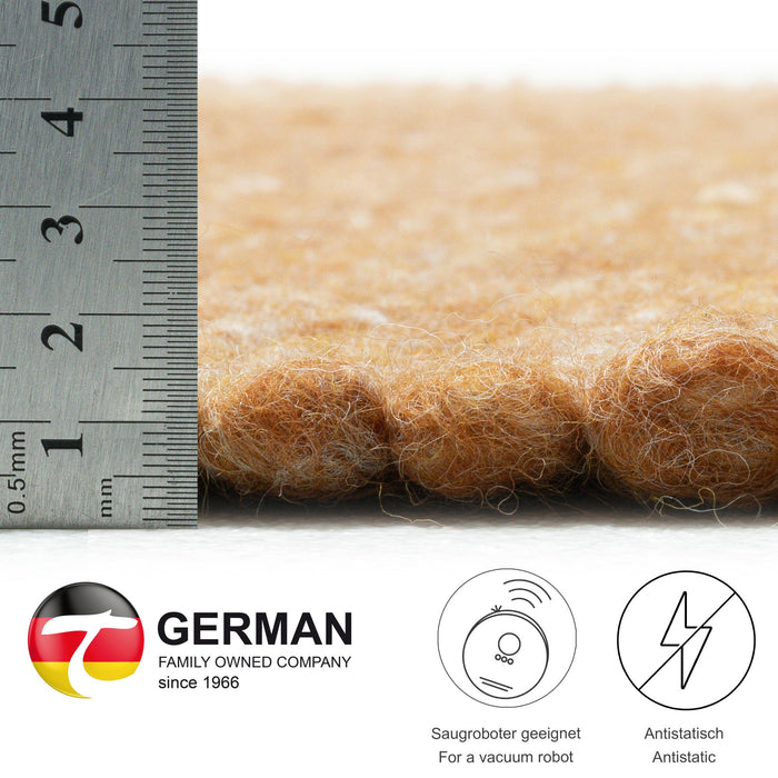 Theko Handgeweven wollen tapijt Alpen 70x140 cm - Terracotta