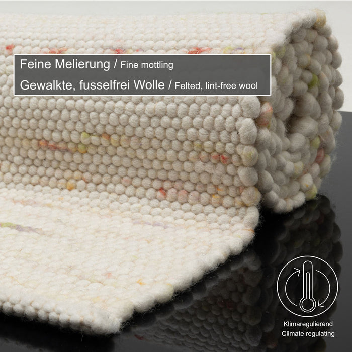 Theko Handgeweven wollen tapijt Alpen 140x200 cm - Multipastel