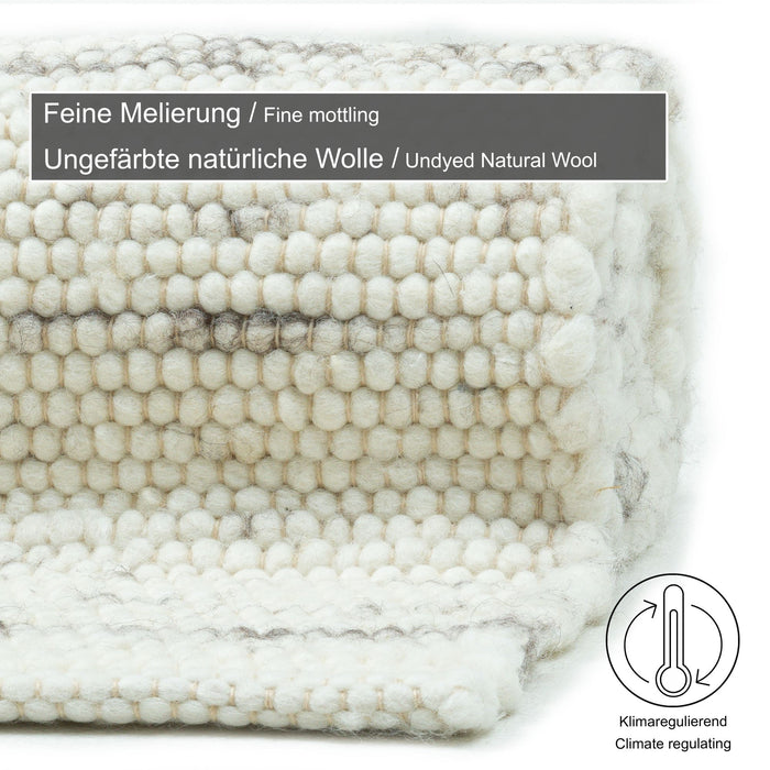 Theko Alm-Glück natuurtapijt 200x250 cm - Natuurgrijs