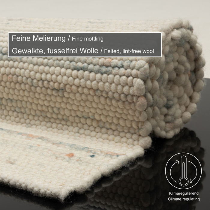 Theko Handgeweven wollen tapijt Alpen 90x160 cm - Multicolor