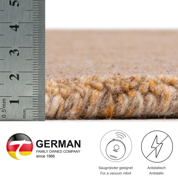 Theko Handgeweven wollen tapijt Pure 170x240 cm - Geel