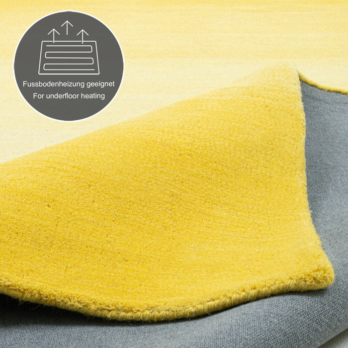 Theko Tapijt met kleurverloop Wool Comfort 60x90 cm - Geel