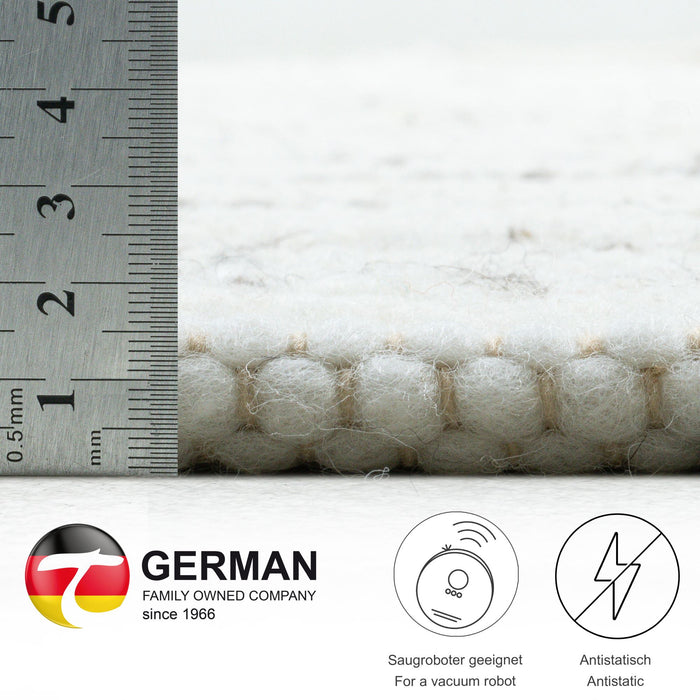 Theko Alm-Glück natuurtapijt 120x180 cm - Natuurgrijs