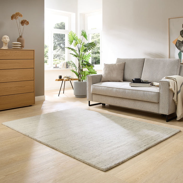 Theko Handgeweven wollen tapijt Pure 90x160 cm - Crème
