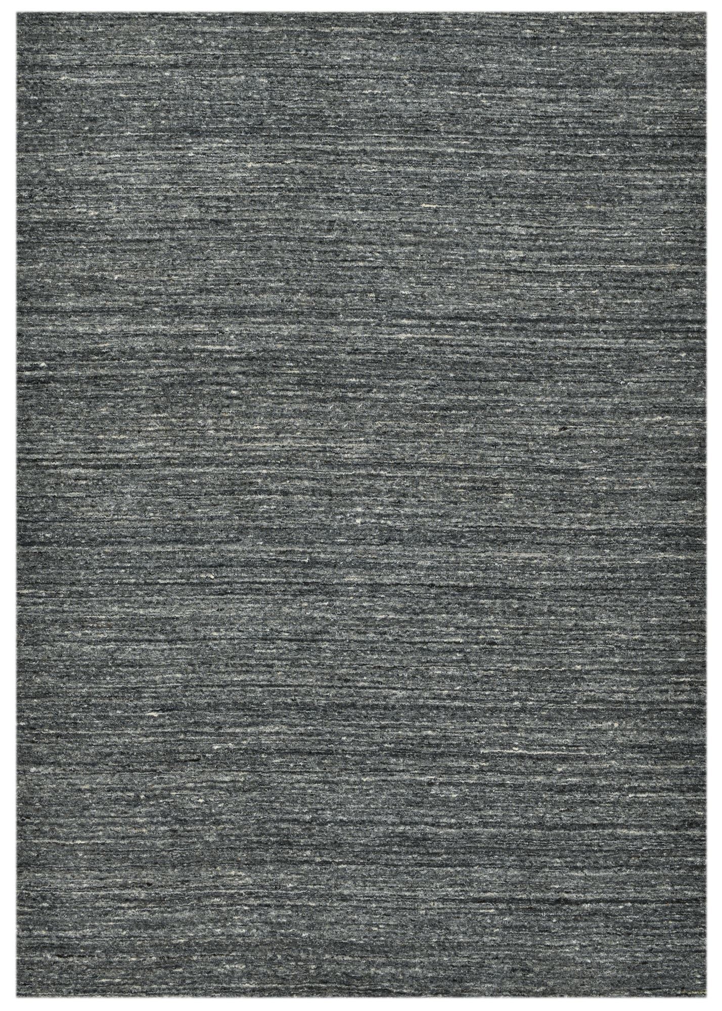 Theko Handgeweven wollen tapijt Pure 250x350 cm - Antraciet