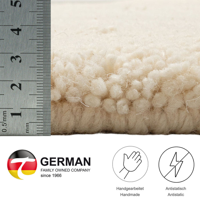 Theko Handgeknoopt Berber tapijt Taza Royal 200x300 cm - Blanc