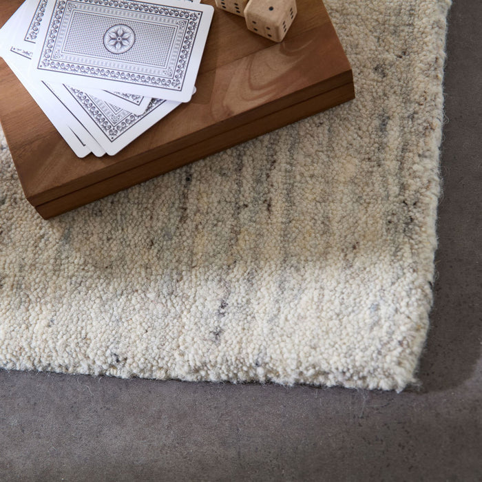 Theko Handgeweven wollen tapijt Pure 40x60 cm - Crème