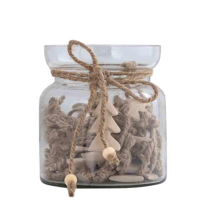 PTMD Leain Taupe Alu Tree Hanger 30 In Jar