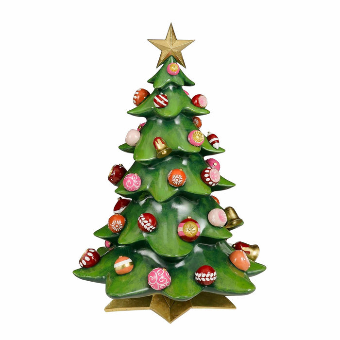 Mica Decorations Kerstversiering X-mas Tree - 64x62x88 cm - Polyresin - Groen