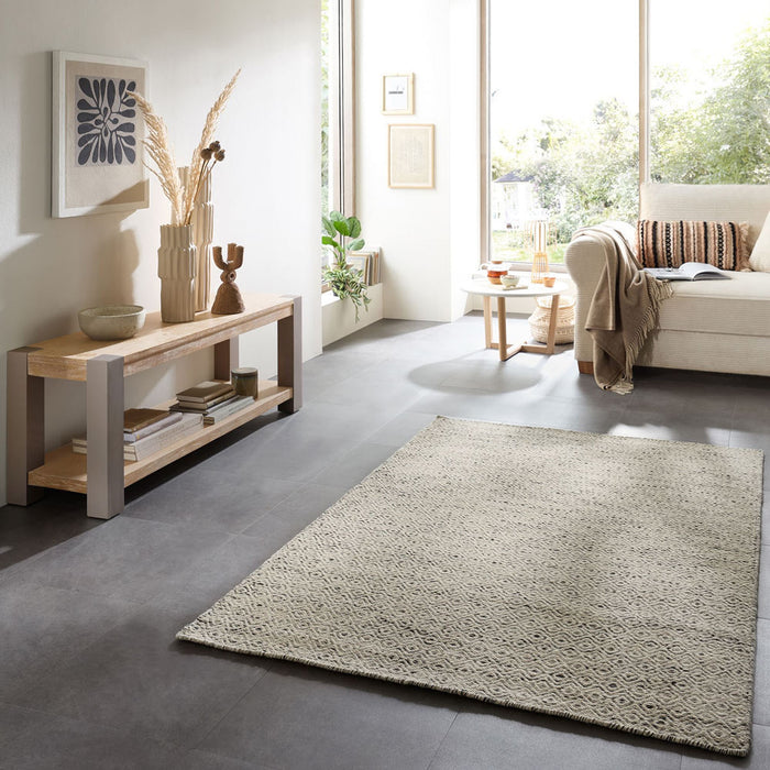 Theko Tapijt in Scandinavische stijl Trondheim 55x80 cm - Zwart|wit