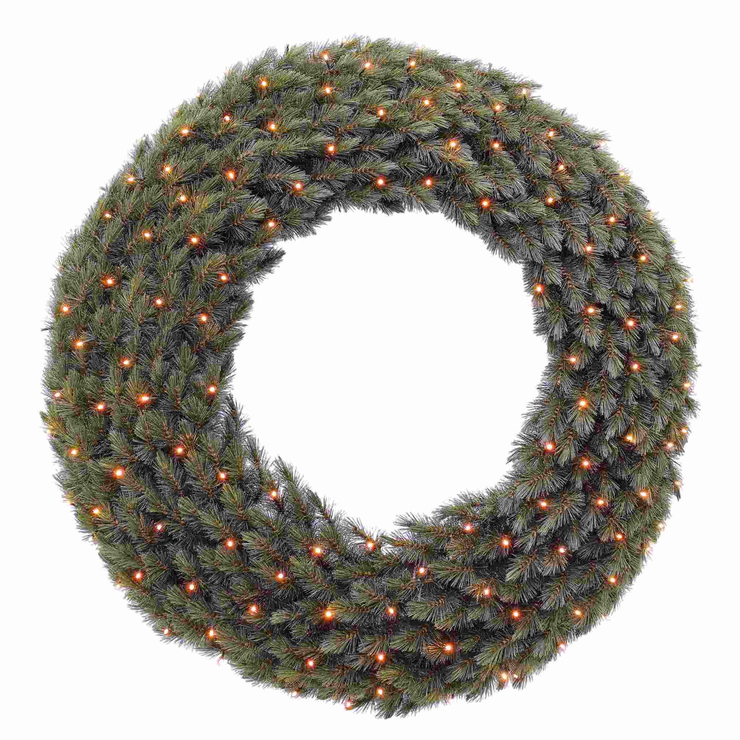 Triumph Tree Kerstkrans Forest frosted - 120x120x20 cm - PVC|Hardnaald - Blauw - 128LED