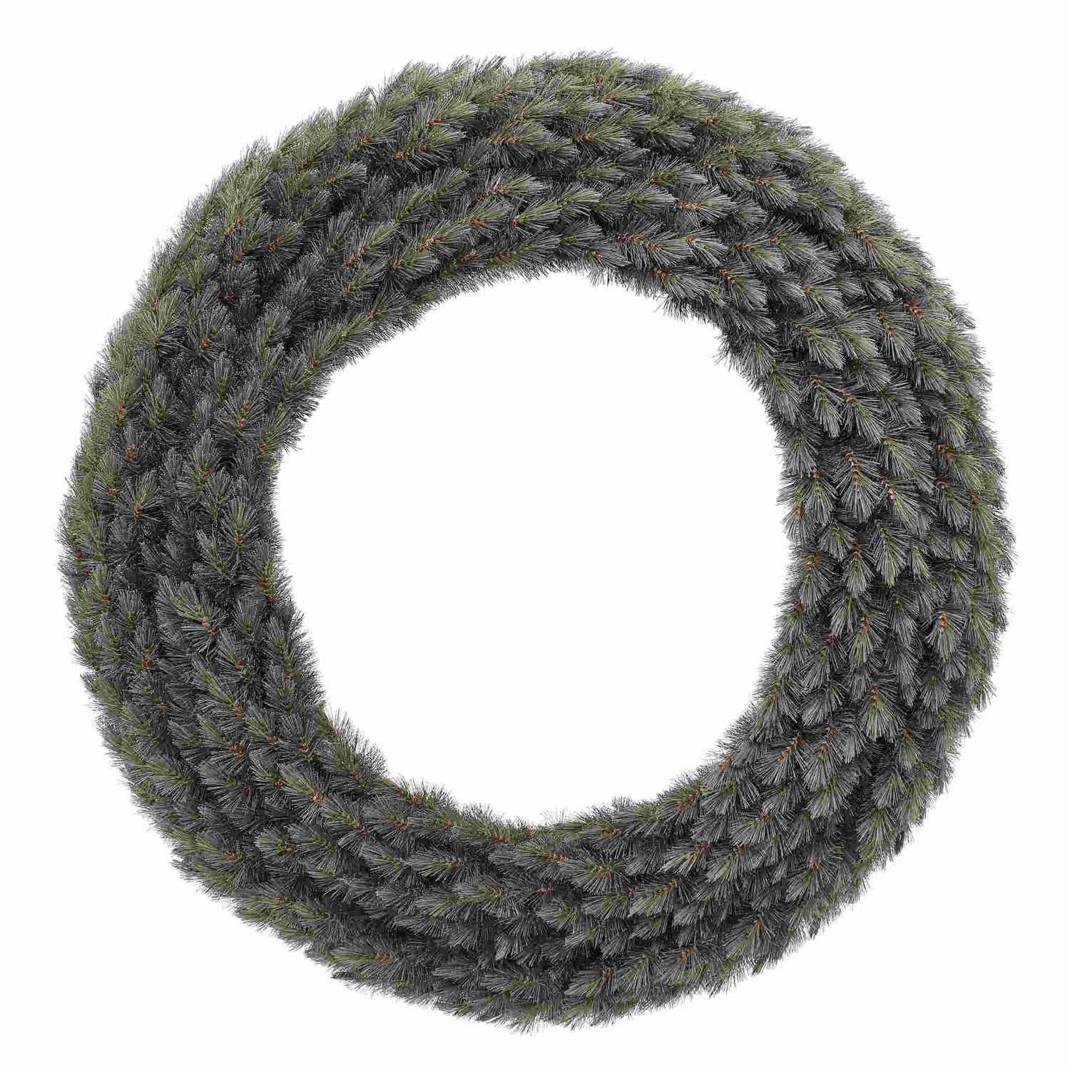 Triumph Tree Kerstkrans Forest frosted - 120x120x20 cm - PVC|Hardnaald - Blauw