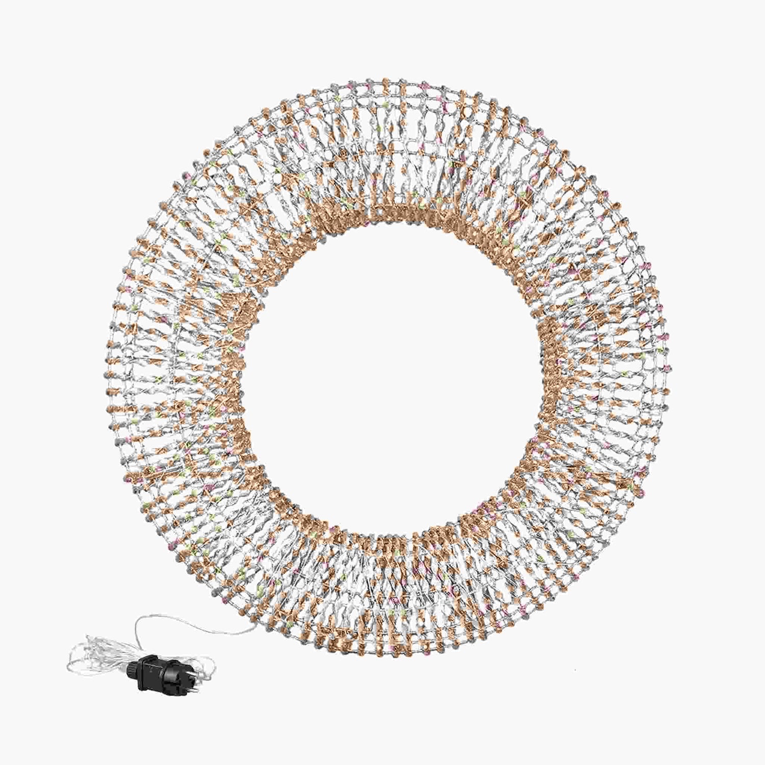 PTMD Kerstkrans Hibba - 70x15x70 cm - Ijzer - Brons