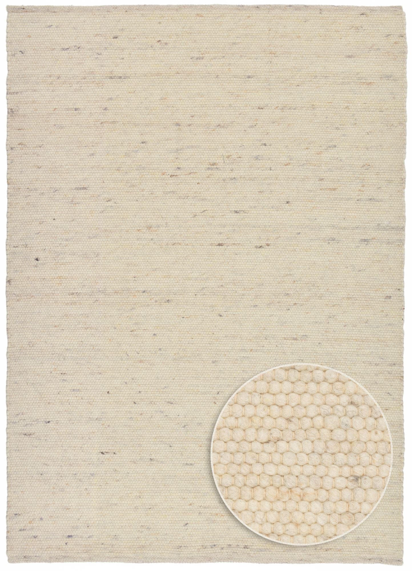 Theko Handgeweven wollen tapijt Alpen 70x140 cm - Natuurlijk