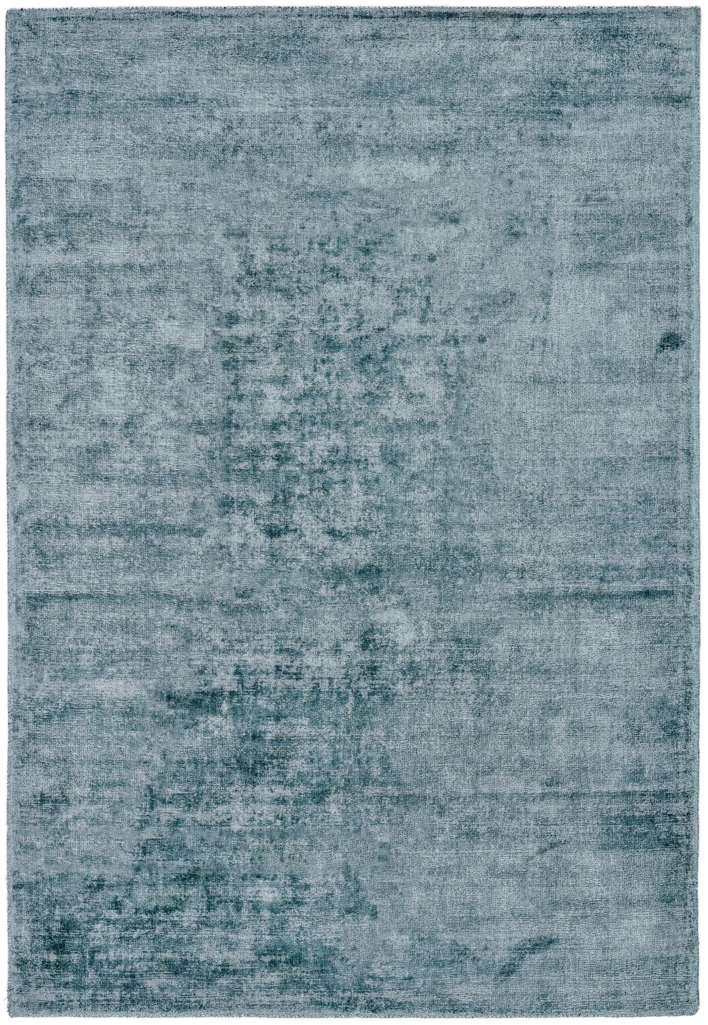 Theko handgeweven viscose tapijt Star 120x180 cm - Lichtturkoois