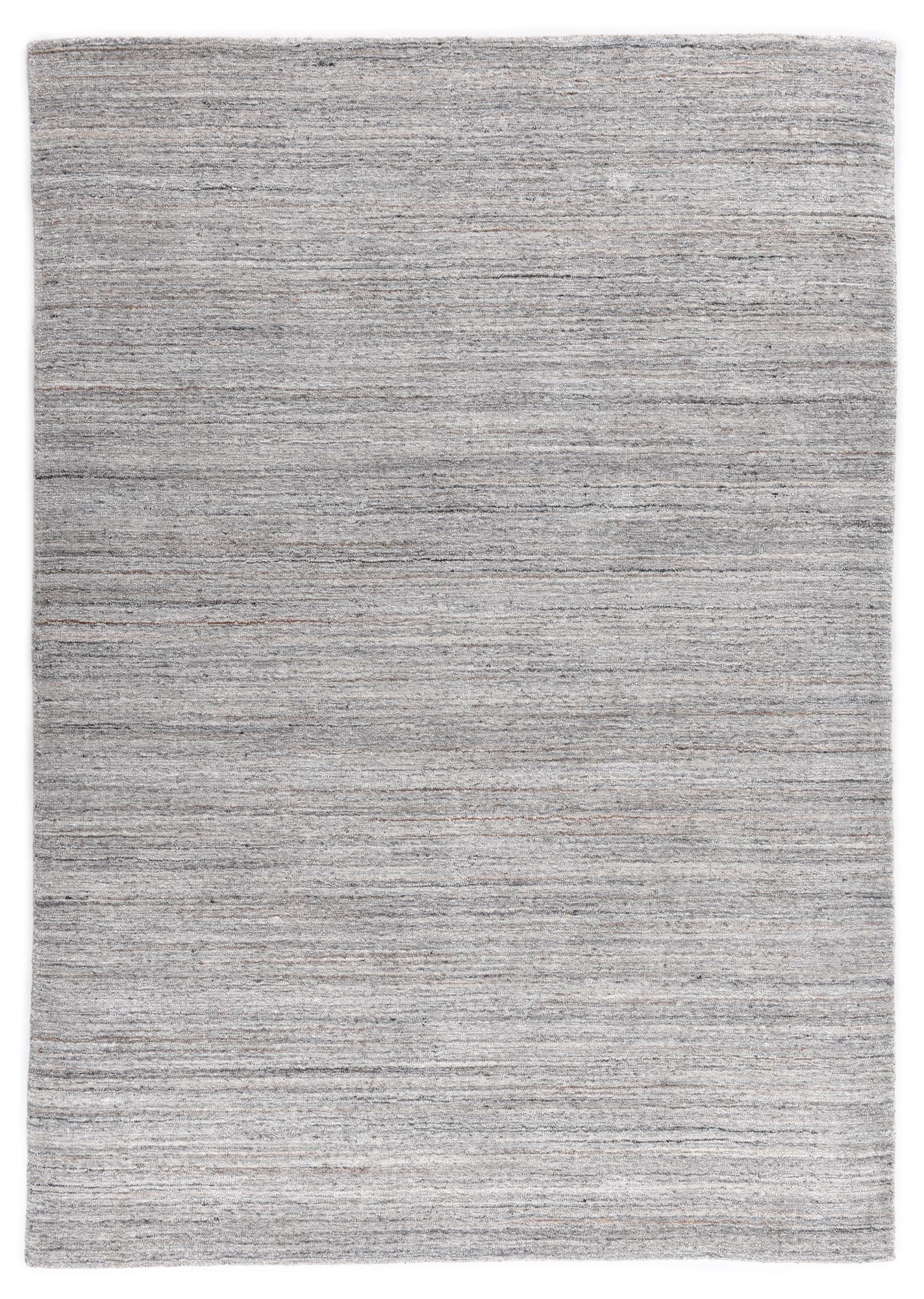 Theko Handgeweven wollen viscose tapijt San Diego 90x160 cm - Grijs