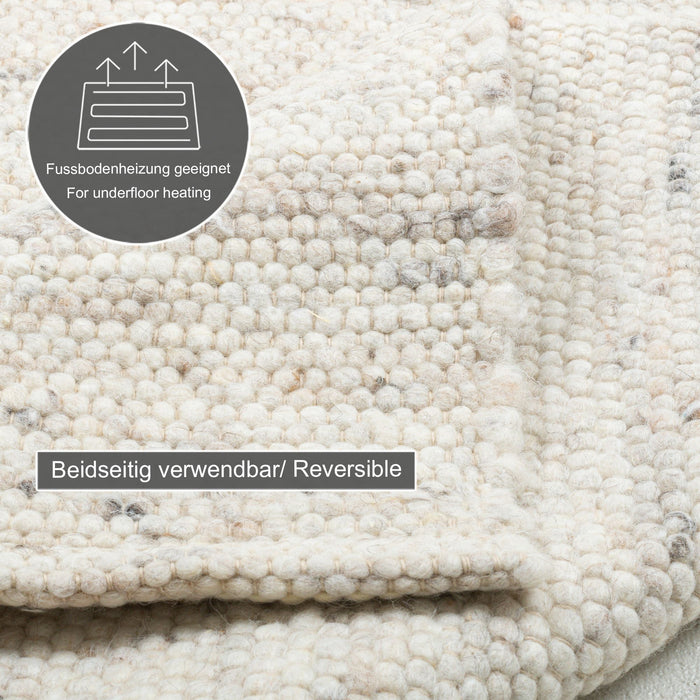 Theko Alm-Glück natuurtapijt 140x200 cm - Beige