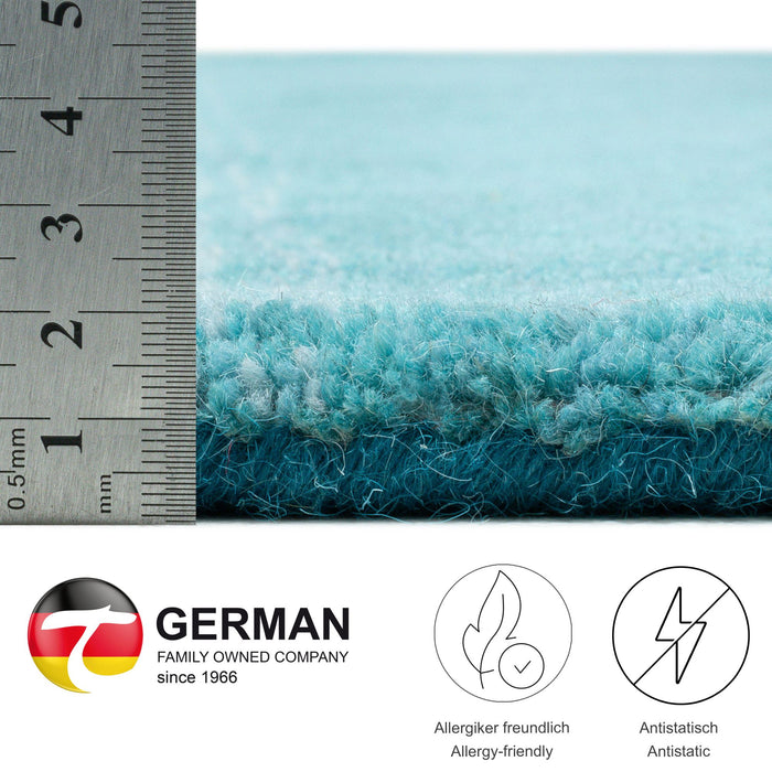 Theko Tapijt met kleurverloop Wool Comfort 90x160 cm - Turquoise