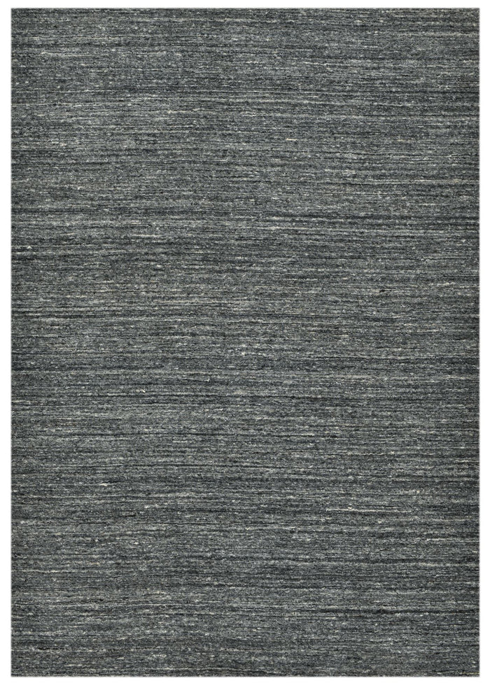 Theko Handgeweven wollen tapijt Pure 40x60 cm - Antraciet