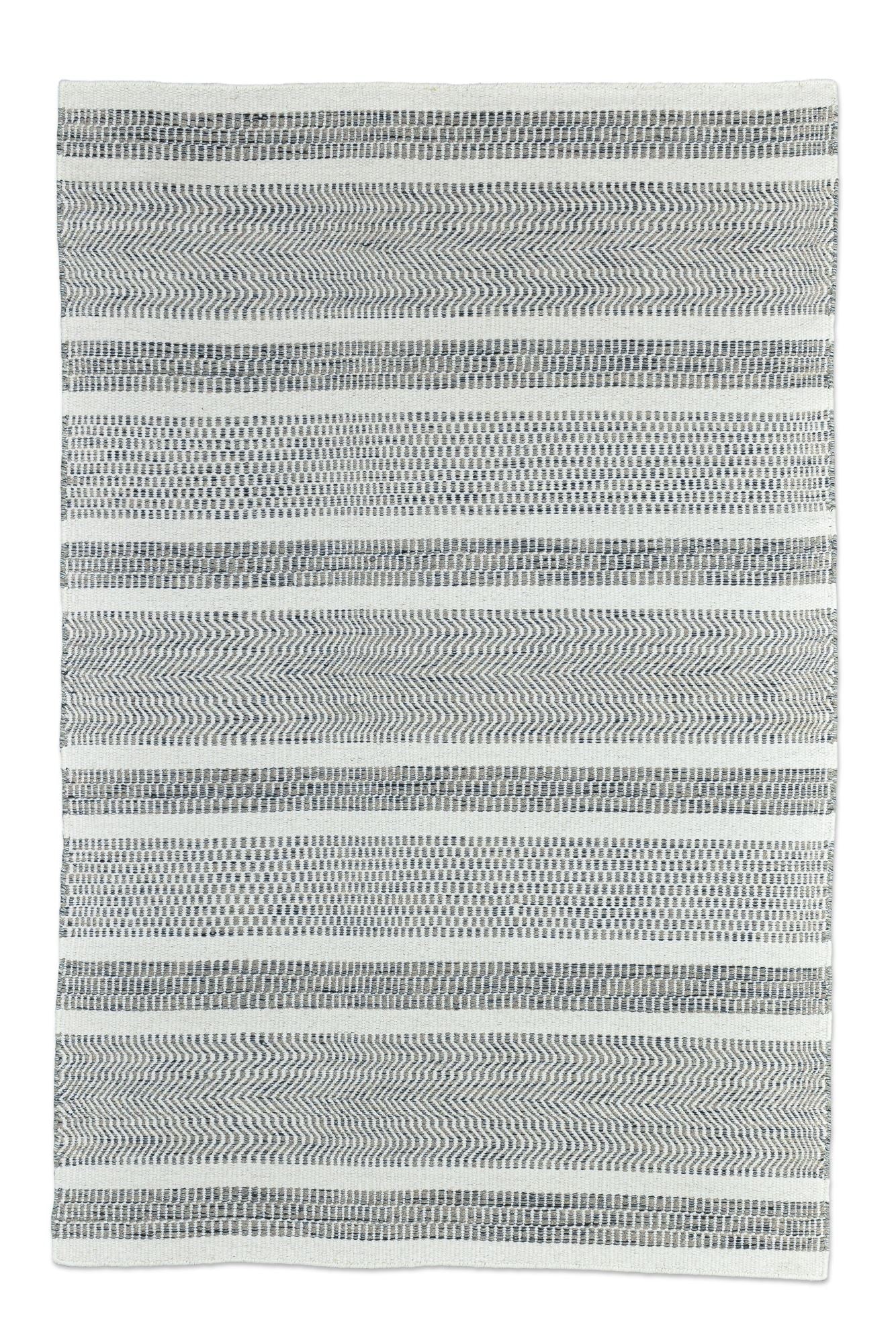 Theko Tapijt in Scandinavische stijl Trondheim 65x130 cm - Zwart|wit