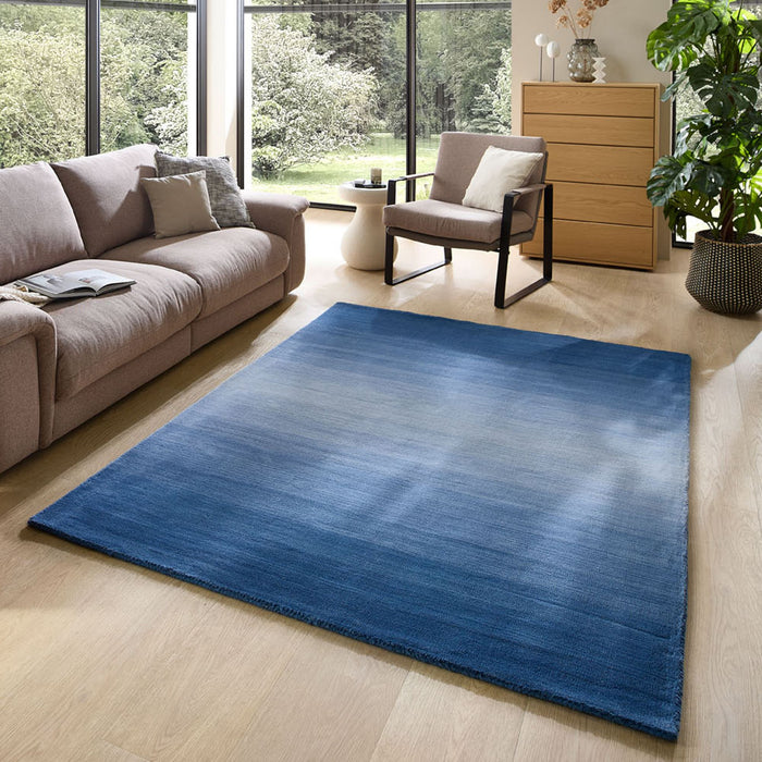 Theko Tapijt met kleurverloop Wool Comfort 160x230 cm - Blauw