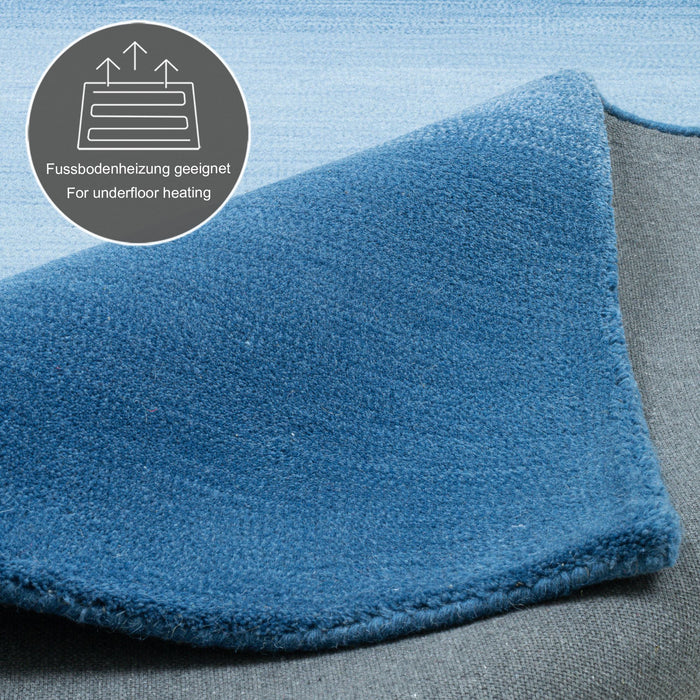 Theko Tapijt met kleurverloop Wool Comfort 160x230 cm - Blauw