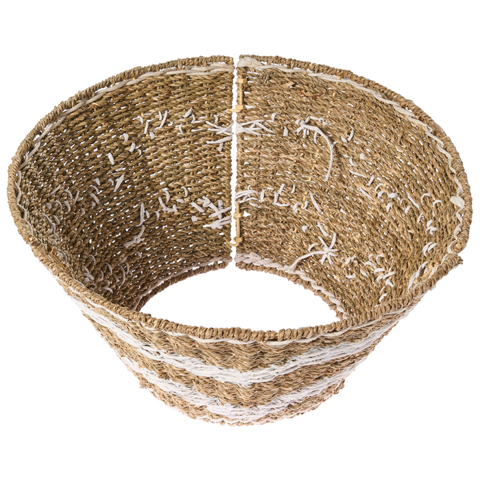 Beliani - HIVER - Kerstboomrok - Natuurlijk|Wit - ⌀ 43 cm - Zeegras