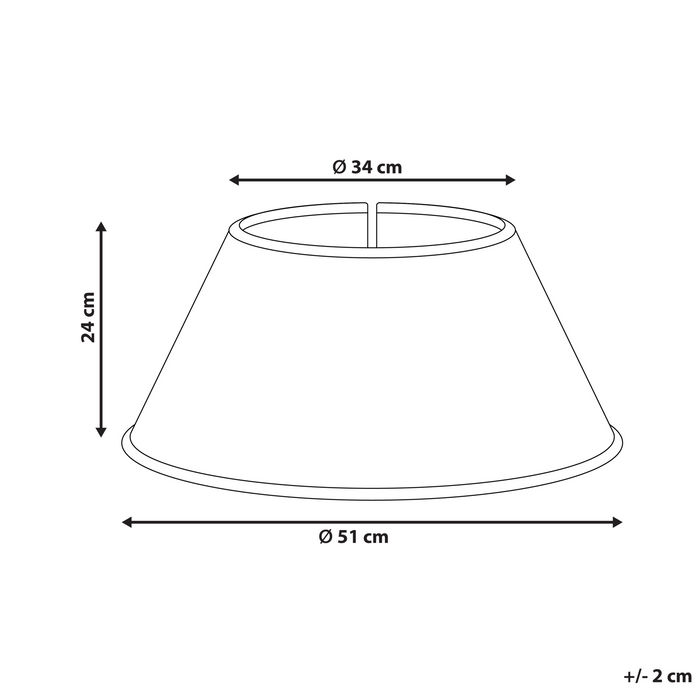 Beliani - HIVER - Kerstboomrok - Natuurlijk|Rood - ⌀ 51 cm - Zeegras