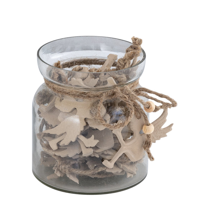 PTMD Leain Taupe Alu Angel Hanger 30P In Jar