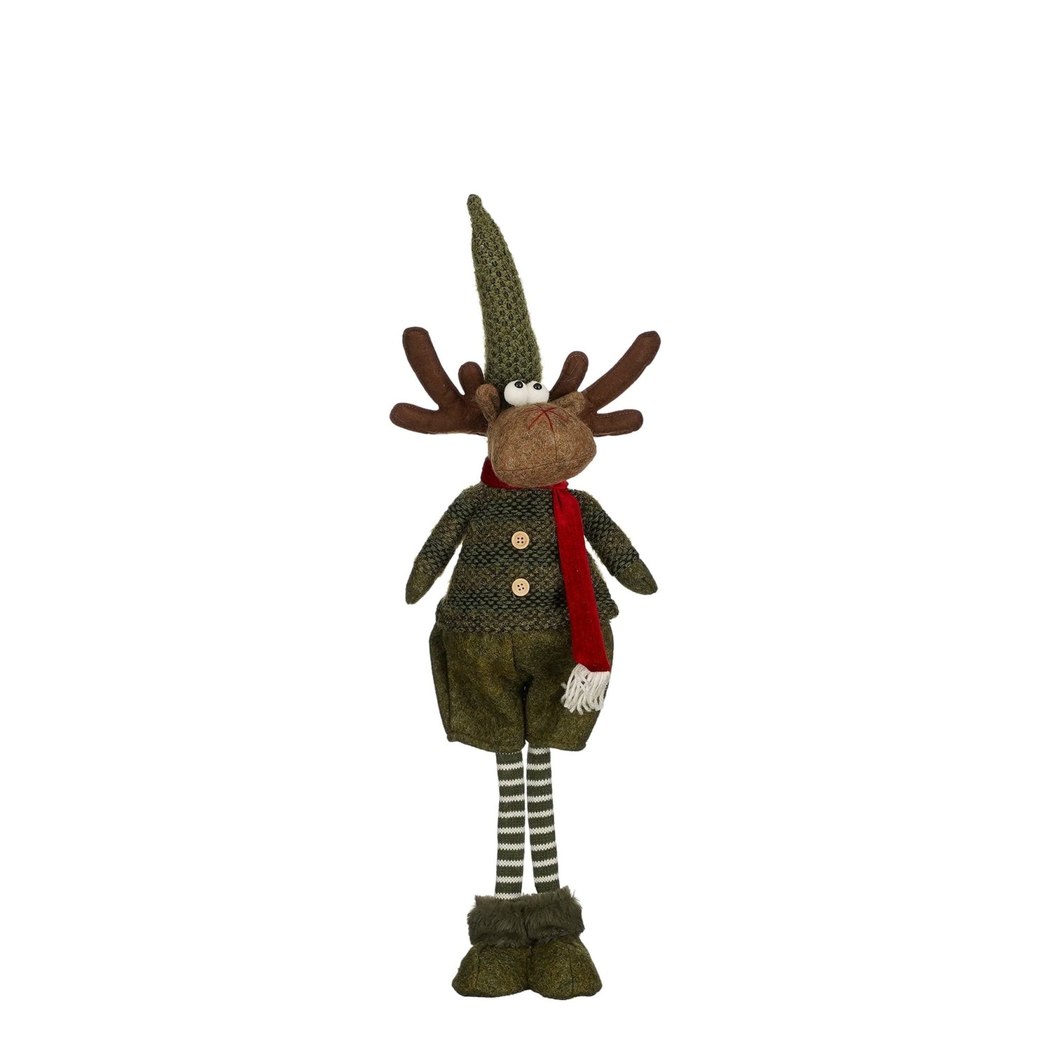 House of Seasons Kerstversiering Reindeer - 25x15x67 cm - Polyester - Groen