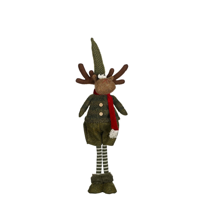 House of Seasons Kerstversiering Reindeer - 25x15x67 cm - Polyester - Groen