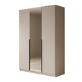 Meubella - Kledingkast Sabre - Beige - 150 cm - Met spiegel