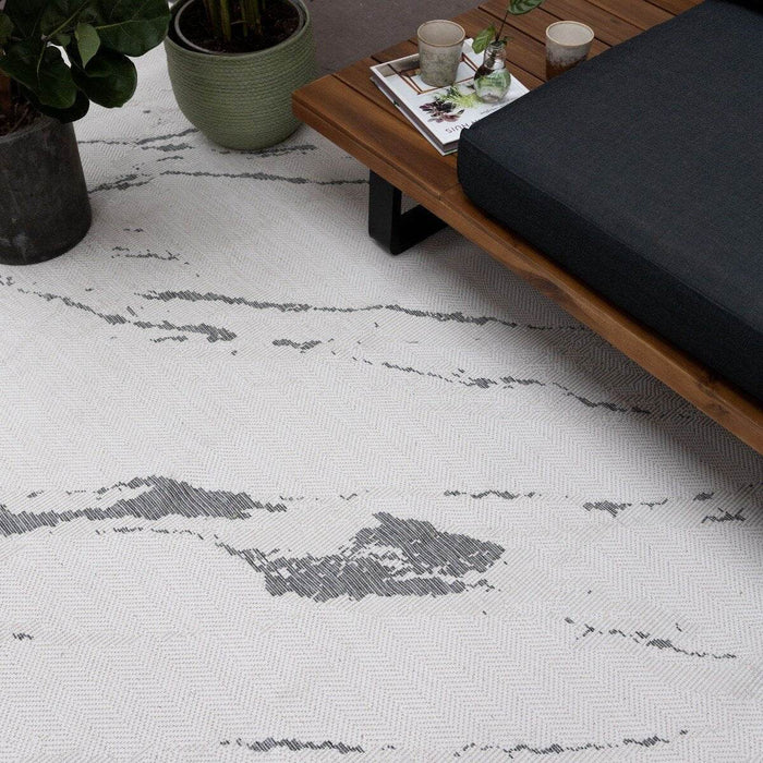 Buitenkleed Marble - Grijs|wit - dubbelzijdig - EVA Interior