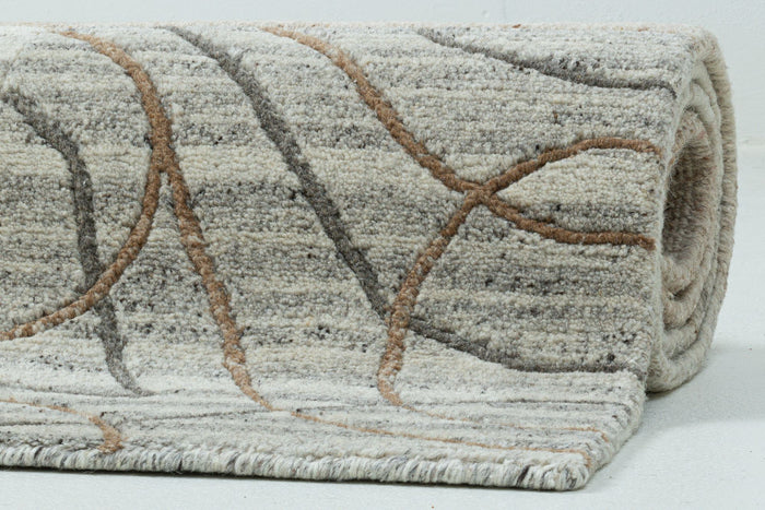 Theko Handgeknoopt wollen tapijt Nakarta 300x400 cm - Beige