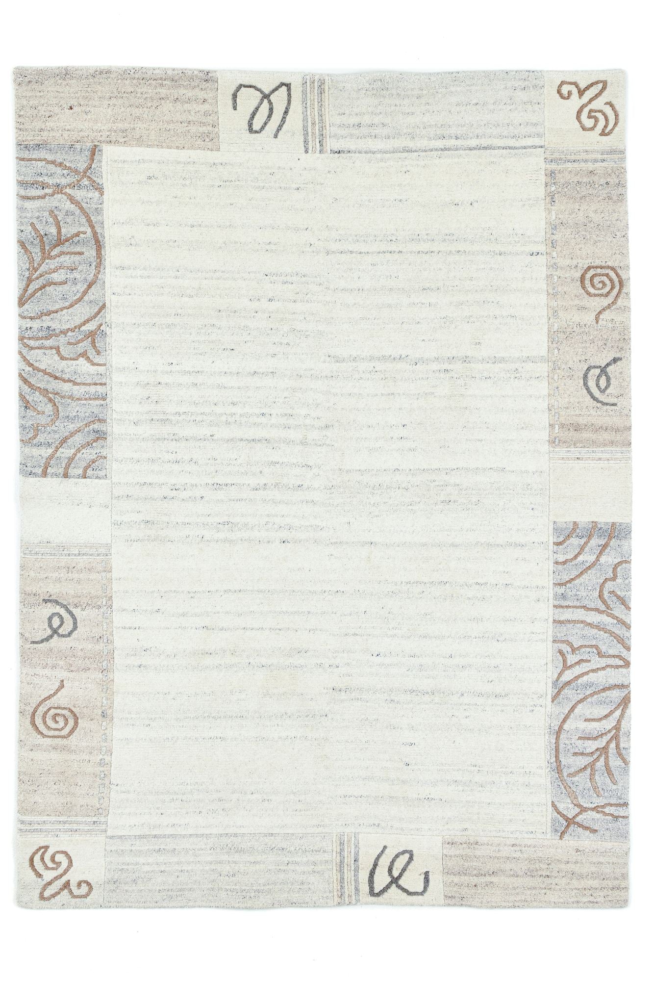 Theko Handgeknoopt wollen tapijt Nakarta 190x290 cm - Beige