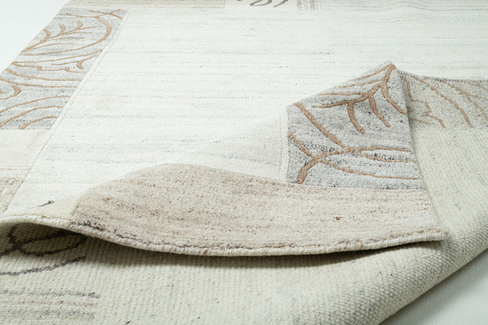 Theko Handgeknoopt wollen tapijt Nakarta 190x290 cm - Beige