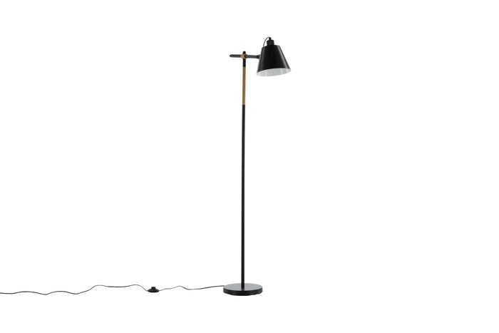 Fjôrd - Vloerlamp Zwart Metaal - 51x25x152cm - Skott