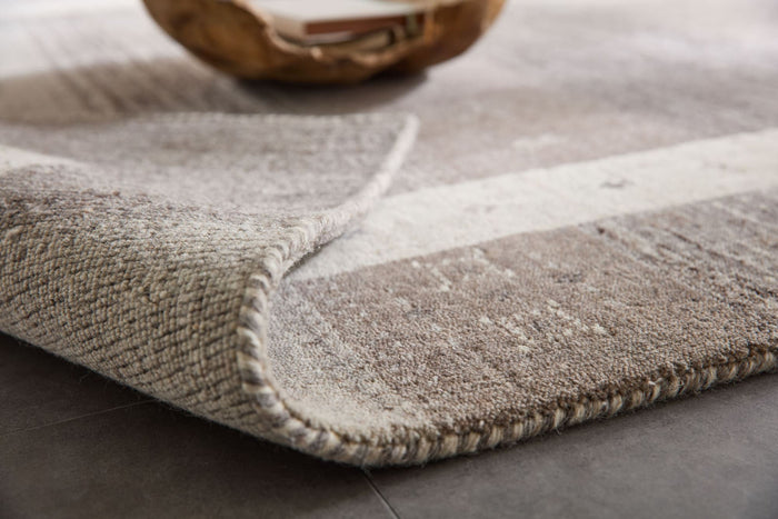 Theko wollen tapijt in Gabbeh-stijl Memu 120x180 cm - Zilver