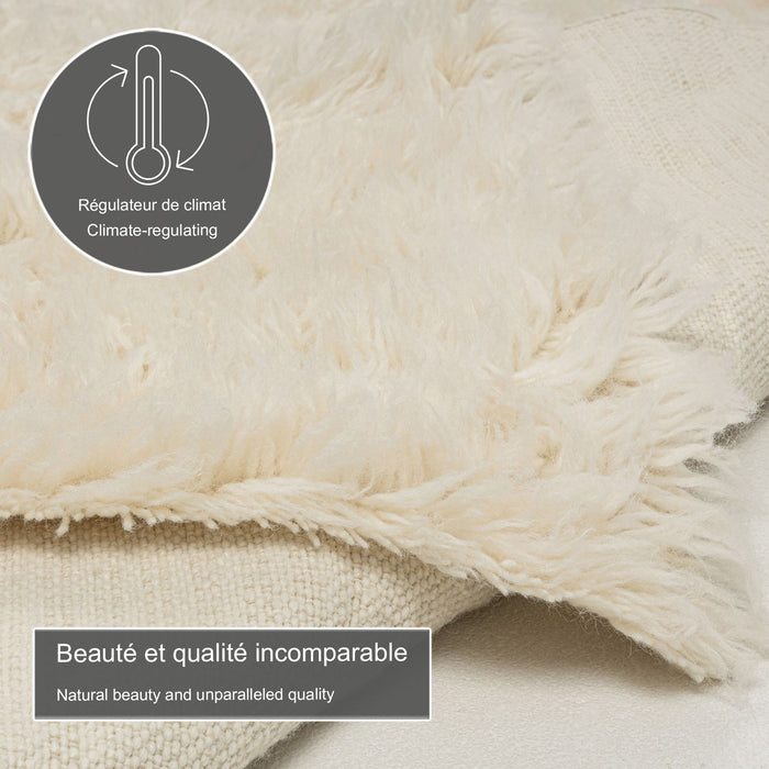 Theko Grieks Flokati-tapijt Flokos 1250 40x60 cm - Crème