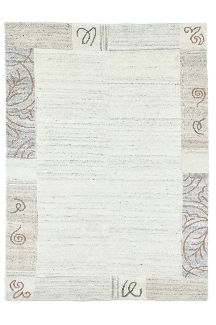 Theko Handgeknoopt wollen tapijt Nakarta 60x90 cm - Beige