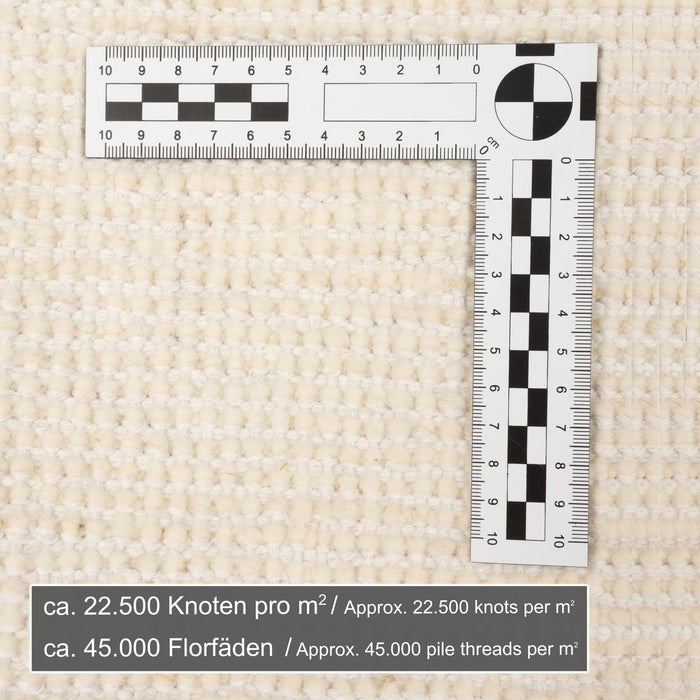 Theko Handgeknoopt Berber tapijt Hadj 200x250 cm - Blanc