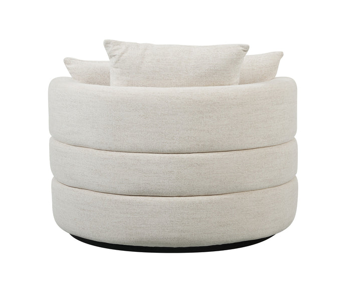 DÉJA Living - Draaifauteuil Beige Stof - Ø100x84cm - Miles