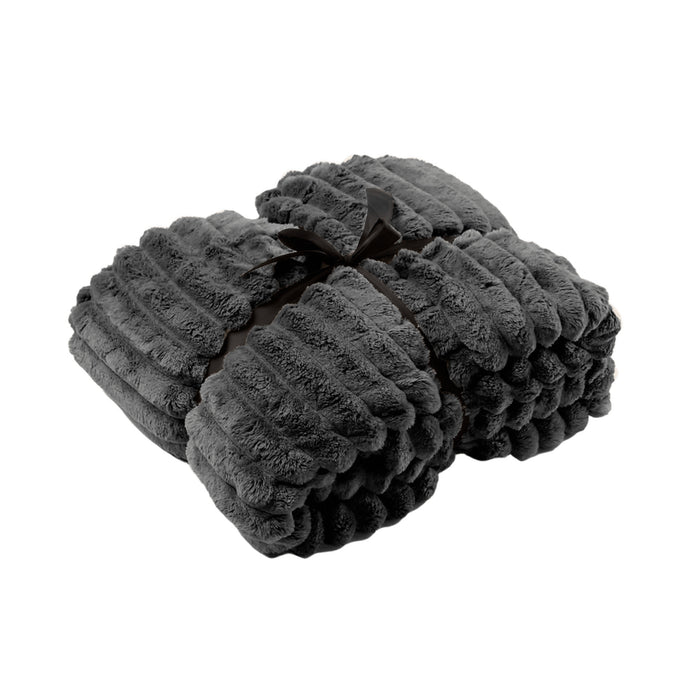 Dutch Decor plaid RICKY - 150x200 cm Charcoal Gray