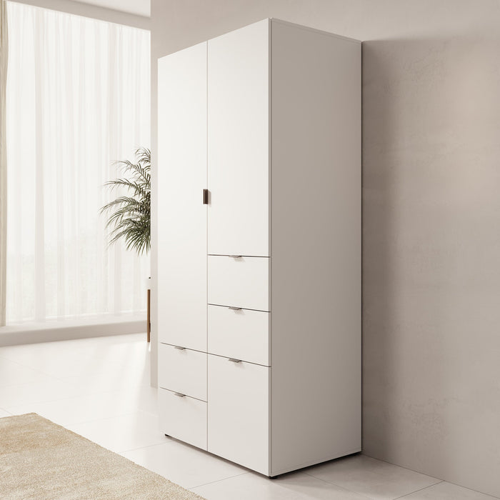 Meubella - Kledingkast Zayden - Wit - 90 cm