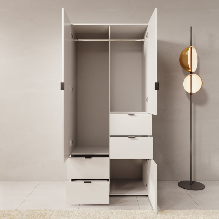 Meubella - Kledingkast Zayden - Wit - 90 cm