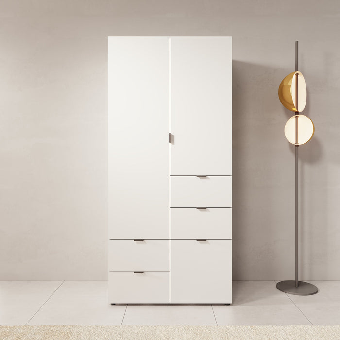 Meubella - Kledingkast Zayden - Wit - 90 cm