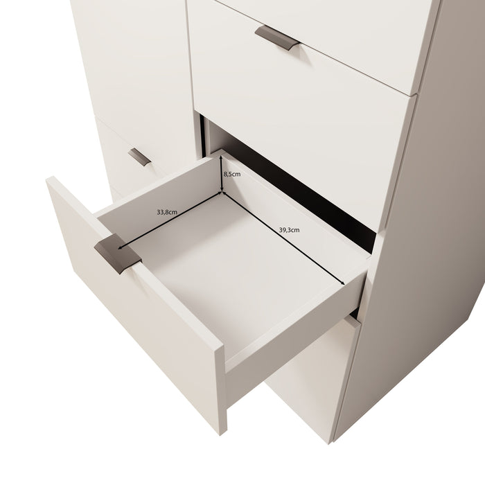 Meubella - Kledingkast Zayden - Wit - 90 cm