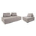 sweeek - Set van fauteuils voor modulaire bank 3 zitplaatsen corduroy