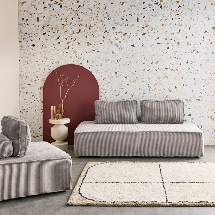 sweeek - Set van fauteuils voor modulaire bank 3 zitplaatsen corduroy