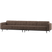 WOOOD Statement XL 4-Zits Bank 327 cm - Polyester - Bruin Melange